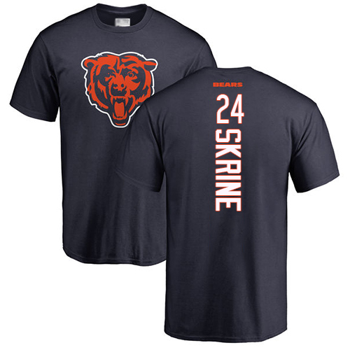 Chicago Bears Men Navy Blue Buster Skrine Backer NFL Football #24 T Shirt